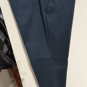 Perry Ellis Slim Fit Men's Navy Chino Style Pants 34x32